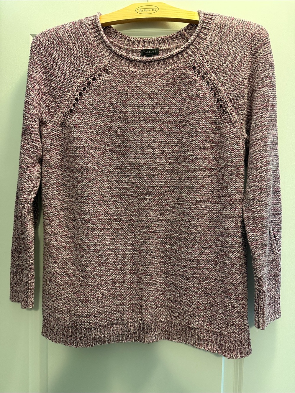 Talbots Heathered Rose Crewneck Sweater